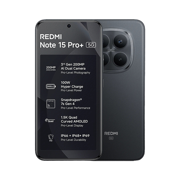 Redmi Note 15 Pro + (Carbon Black, 12/256 GB)